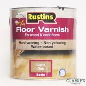 Rustins Quick Dry Floor Varnish Light Oak Satin 2.5 Litre