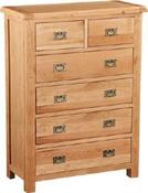 Salisbury Oak 2 over 4 Drawer Chest