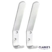 Aluminium Coat &amp; Hat Hooks 125mm