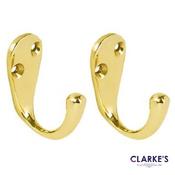 Brass Coat Hooks 50mm image