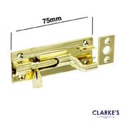Securit Brass Necked Door Bolt 75mm