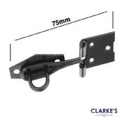 Securit Wire Hasp &amp; Staple Black 75mm