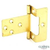 Securit Brass Plated Flush Cranked Hinges Pair
