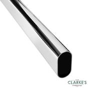 Securit Chrome Oval Tube 30x1800mm