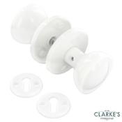 Securit Mortice Lock Plastic Door Knob Set White image