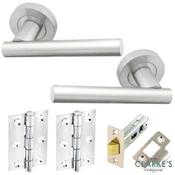 Securit Straight  Lever on Rose Internal Handle Pack