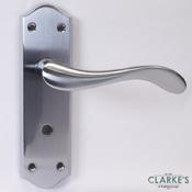 Charlotte Bathroom Door Lock Handle Pack Chrome