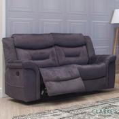 Silvano 2 Seater Recliner Sofa Grey