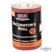 Stuk Grit 80 Decorators Roll Sanding Paper 5m