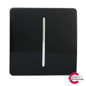 Trendi Switch 1 Gang Intermediate 10 Amp Light Switch Gloss Black