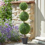Trio Topaiary Tree Faux Garden Decoration 80cm