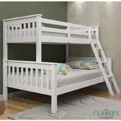 Triple white bunk bed image