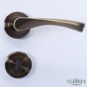 Zena Lever on Rose Door Handles Bronze