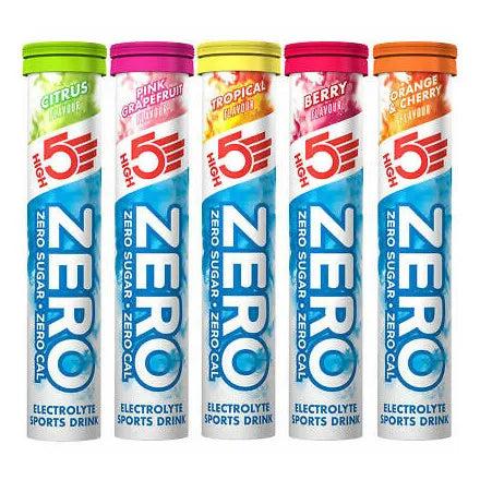 High 5 Zero Electrolyte Tablets - Citrus, Tropical, Orange & Cherry, Berry, Pink Grapefruit Flavours