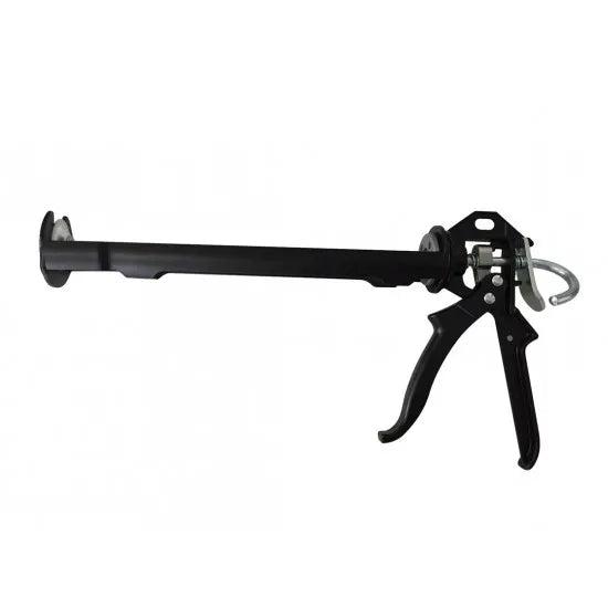 ProDec Heavy Duty Revolving Black Caulk Gun 11" for 400ml Tubes with Ergonomic Handle Smooth Action Versatile Use