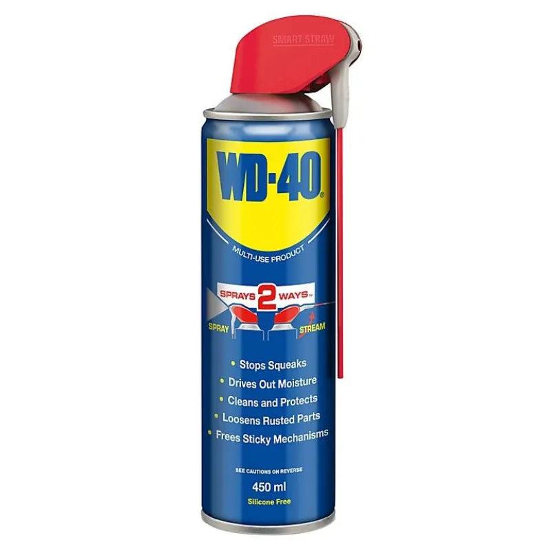WD-40 Aerosol Spray Lubricant 400 ml - Stops Squeaks, Drives Out Moisture, Cleans and Protects, Loosens Rusted Parts, Frees Sticky Mechanisms