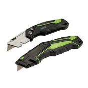 Draper Retractable &amp; Folding Trimming Knife Set with 10 x SK2 Two Notch Blades image