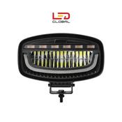 LED Global 10 Inch LED Driving Light with Dual Colour Position &amp; Amber Strobe - LG934