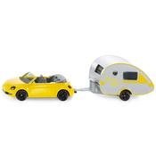 Siku Volkswagen Beetle Car with Caravan 1:87 image