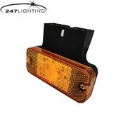 247 LED Amber Side Marker Lamp - IP67 Rated, 12-24V Bracket Mount - CA 7090A image