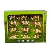 Kids Globe Brown &amp; White Cows (Pack of 12)