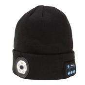 Draper Smart Wireless Rechargeable Beanie with LED Head Torch and USB Charging Cable, Black, One Size (28346) image