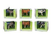 Kids Globe Assorted Animals Donkey, Black &amp; White Cow, Brown Cow - Brown Cow