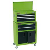 Draper Combined Roller Cabinet and Tool Chest, 6 Drawer, 24", Green image