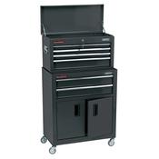 Draper Combined Roller Cabinet and Tool Chest, 6 Drawer, 24", Black image