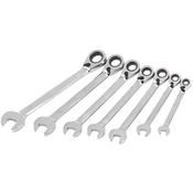 Draper Hi-Torq Metric Reversible Ratcheting Combination Spanner Set (7 Piece) image