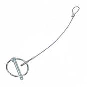 8mm Lynch Pin with Wire Rope - Secure Fastening, 250mm Cable (F442W)