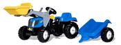 Rolly New Holland Kids Pedal Tractor with Loader &amp; Trailer image