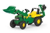 Rolly John Deere Junior Pedal Tractor with Loader &amp; Backhoe image