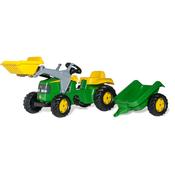 Rolly John Deere Kid Pedal Tractor with Loader &amp; Trailer image