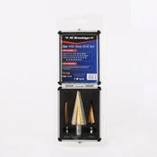 AC Brooklyn 3pc HSS Step Drill Set in Large Aluminum Case image