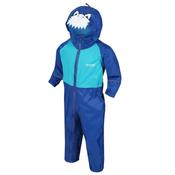 Regatta Kids' Charco Breathable Waterproof Puddle Suit Nautical Blue - 6-12M image