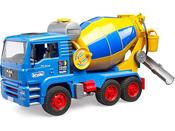 Bruder MAN TGA Cement Mixer Truck - 1:16 Construction Toy with Rotating Drum &amp; Water Function