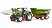 Bruder Roadmax Tractor with Front Loader &amp; Tipper Trailer