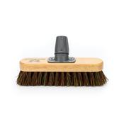 Buffalo 9" Deck Scrub Broom Head with Stiff Bassine Mix &amp; Tuff-Lok Bracket