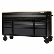 BUNKER 15 Drawer Workbench Roller Tool Cabinet 61" Grey image