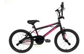 CRIME Freestyle 20" BMX Bike Black/Neon Pink image