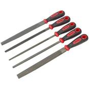 Amtech Engineers File Set (5-Piece) | 8" Files with Comfortable Rubber Handles image