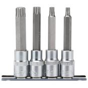 Draper X-STAR Socket Bit Set, 1/2" Sq. Dr. (4Pcs)