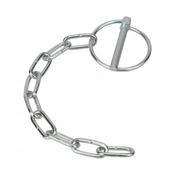 F441C 6mm Lynch Pin with Chain - Sprung Pin &amp; 190mm Link Chain