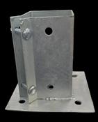 Galvanised 75mm x 75mm Bolt‑Down Post Support - Heavy Duty Concrete Fix Post Shoe image