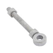 Galvanised Eye Bolt G19668 - 150 x 32mm with 2 Nuts for Gate &amp; Structural Use