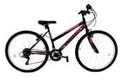 Ignite Radiance 26" Ladies Mountain Bike 15" Frame - Black Matt with Neon Pink Decals