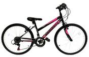 Ignite Radiance 24 Girls Mountain Bike - Matt Black and Pink| 24 Inch Wheels image