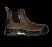 Impact Boss Men's Slip On Safety Boots - Brown Lightweight Work Footwear - 11