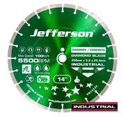 Jefferson 350mm Industrial Diamond Blade - Professional-Grade Green Blade for Heavy-Duty Cutting, Extended Lifespan image